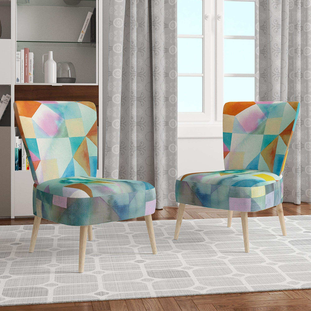 Modern Patchwork Modern Accent Chair