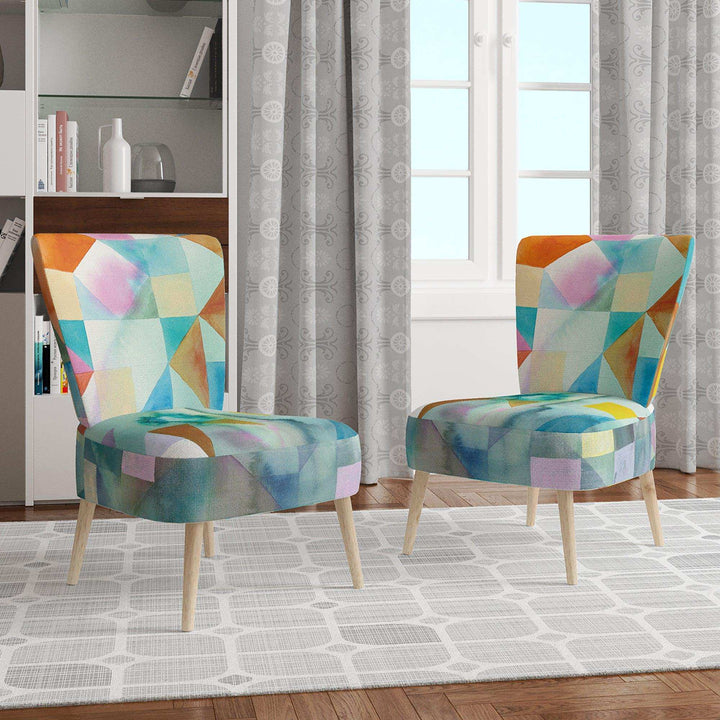 Modern Patchwork Modern Accent Chair