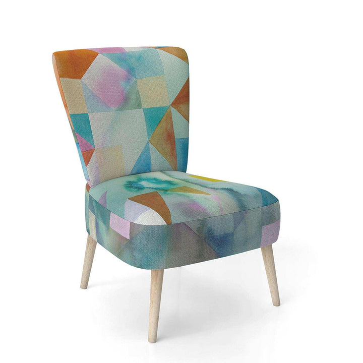 Modern Patchwork Modern Accent Chair