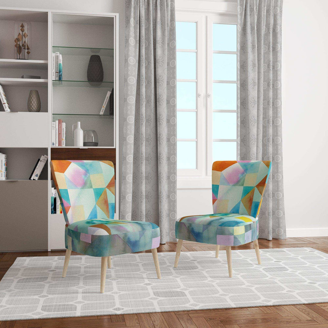 Modern Patchwork Modern Accent Chair