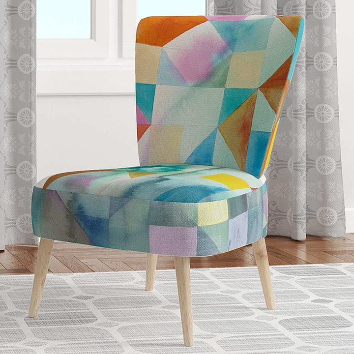 Modern Patchwork Modern Accent Chair