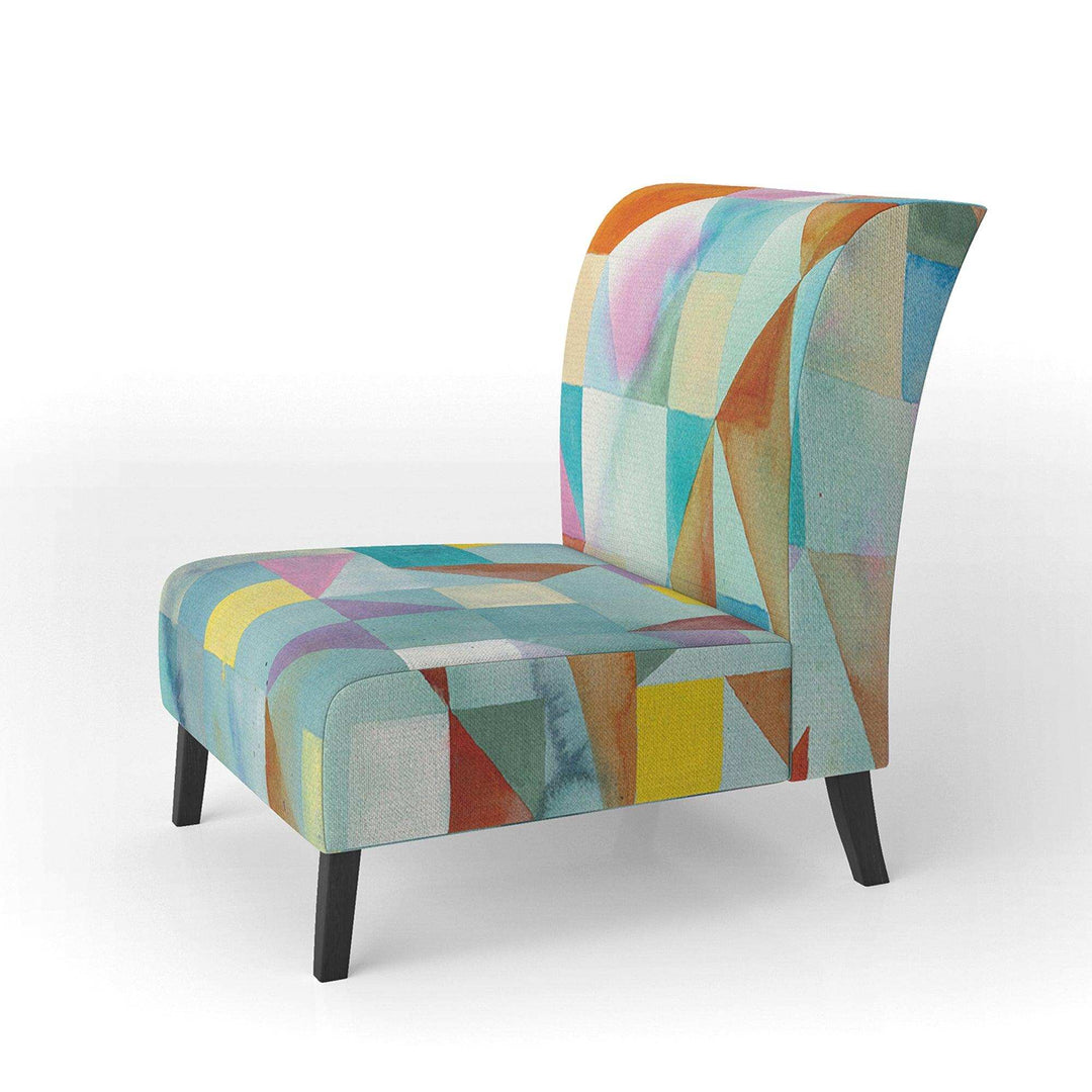 Modern Patchwork Modern Accent Chair