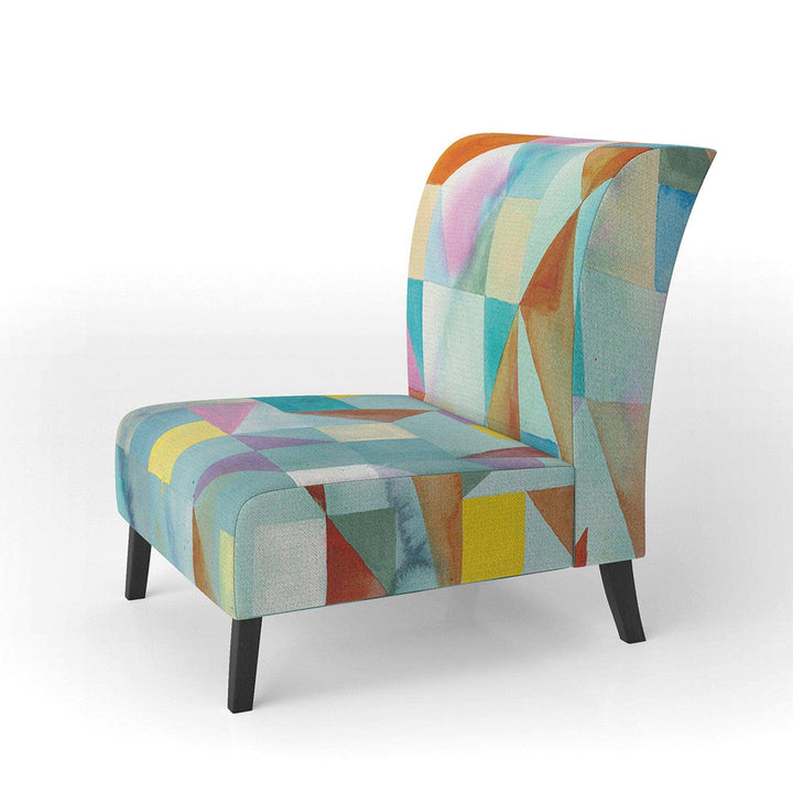 Modern Patchwork Modern Accent Chair