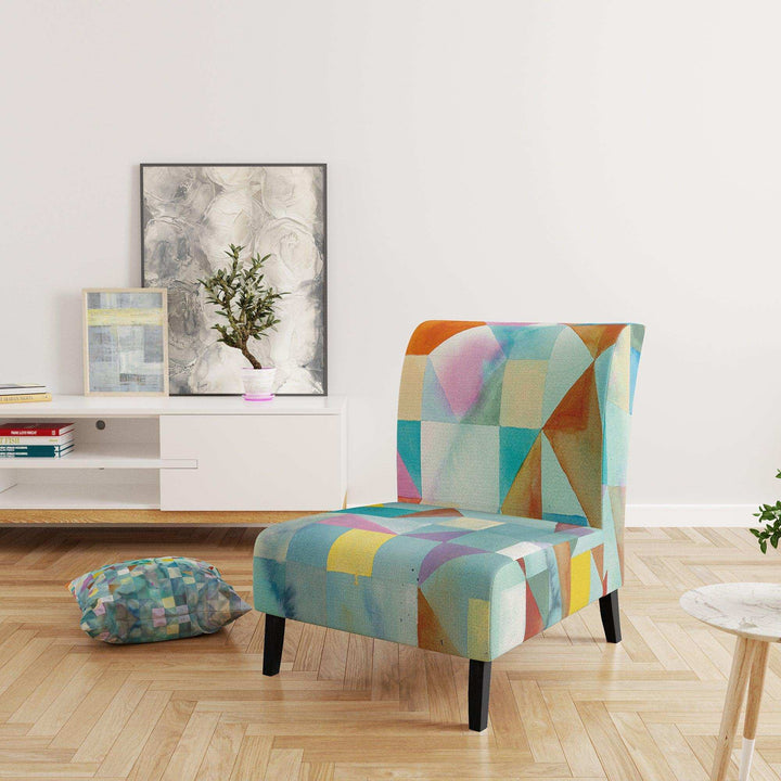 Modern Patchwork Modern Accent Chair