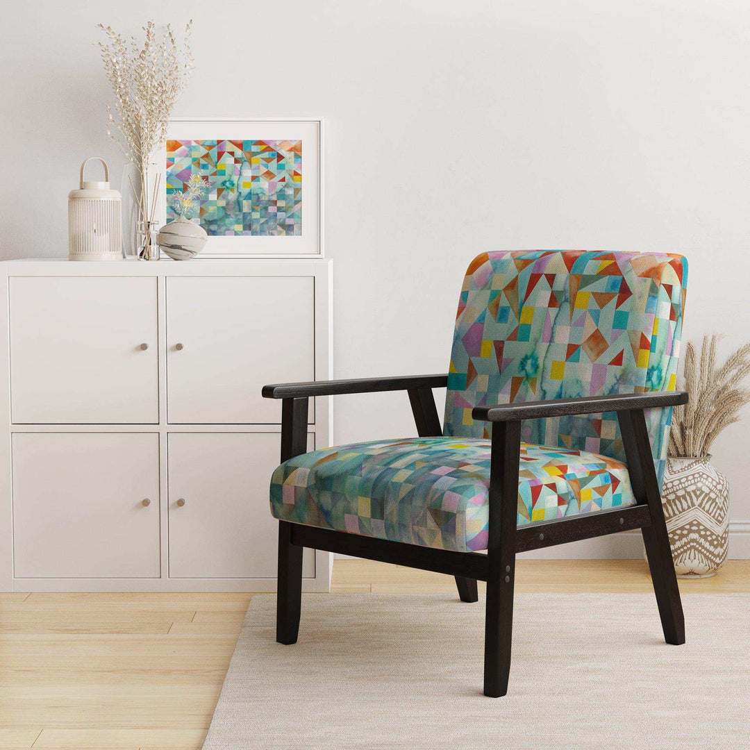 Modern Patchwork Modern Accent Chair