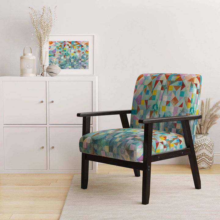 Modern Patchwork Modern Accent Chair