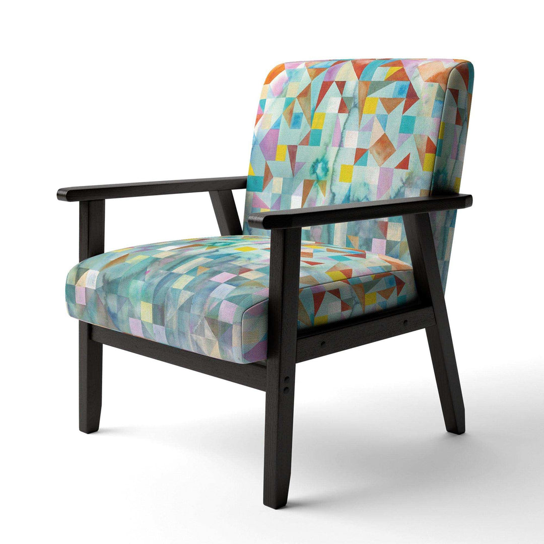 Modern Patchwork Modern Accent Chair