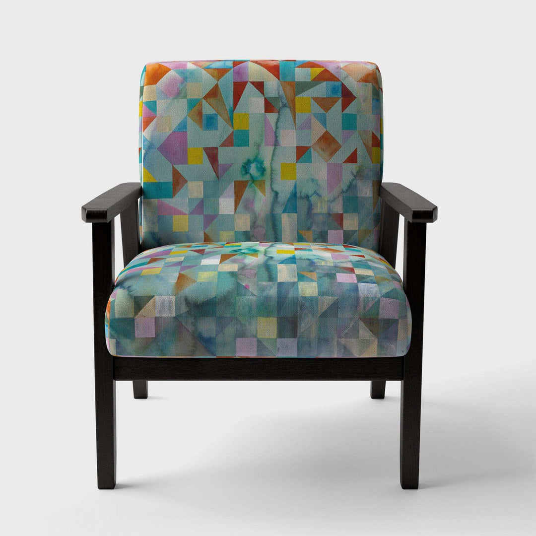 Modern Patchwork Modern Accent Chair