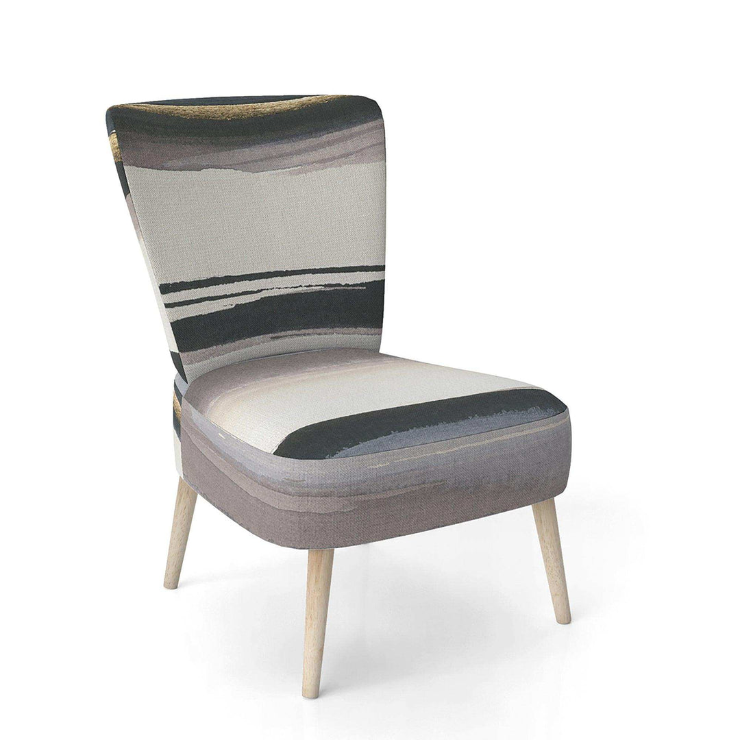 Gold Watercolor Amethyst I Modern Accent Chair