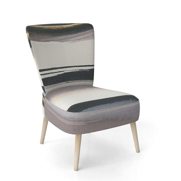 Gold Watercolor Amethyst I Modern Accent Chair