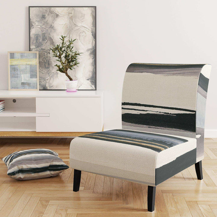 Gold Watercolor Amethyst I Modern Accent Chair