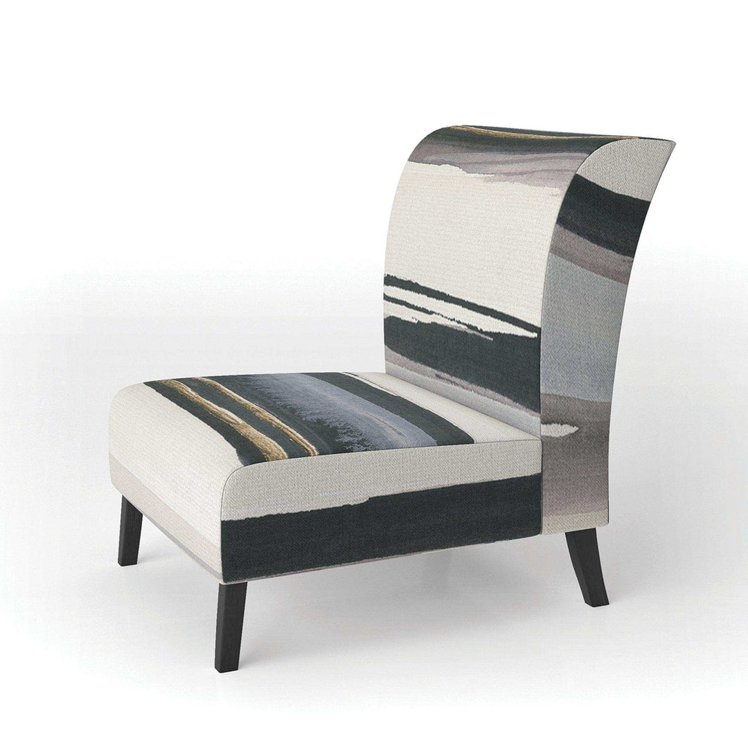 Gold Watercolor Amethyst I Modern Accent Chair