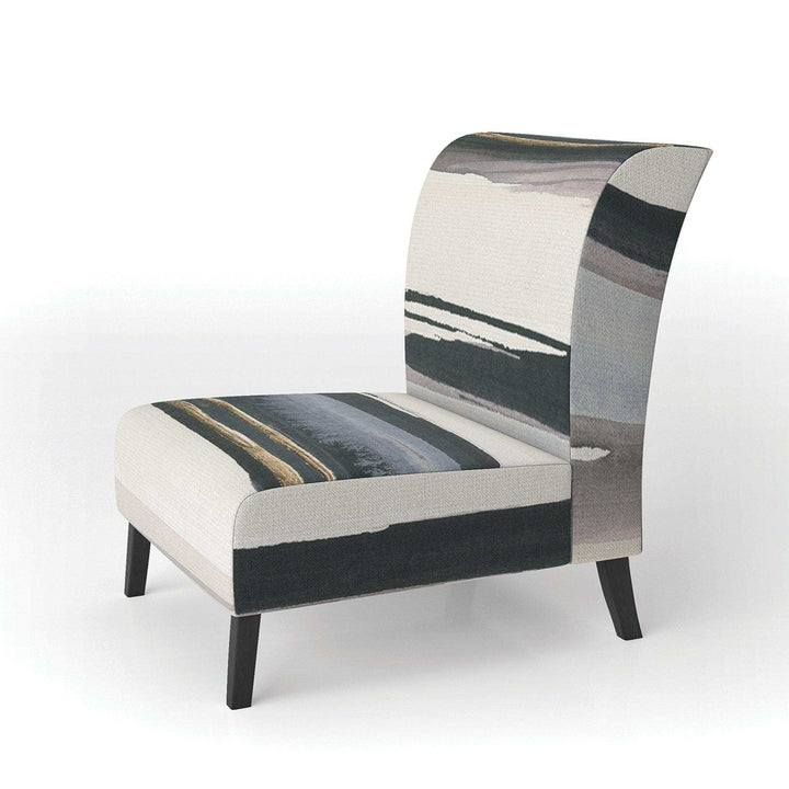 Gold Watercolor Amethyst I Modern Accent Chair