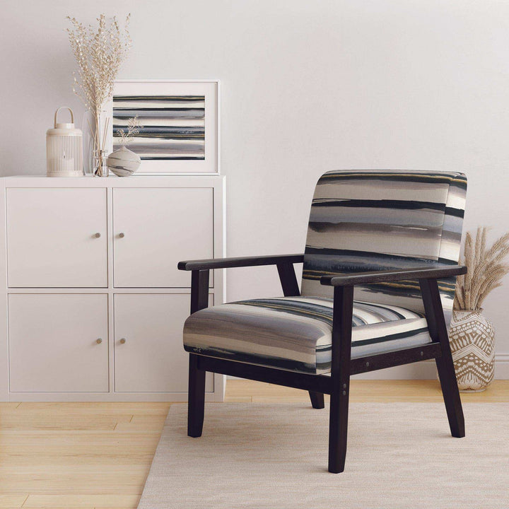 Gold Watercolor Amethyst I Modern Accent Chair