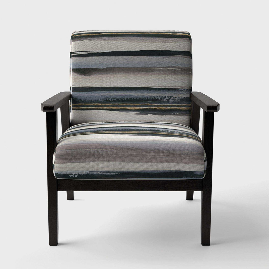 Gold Watercolor Amethyst I Modern Accent Chair