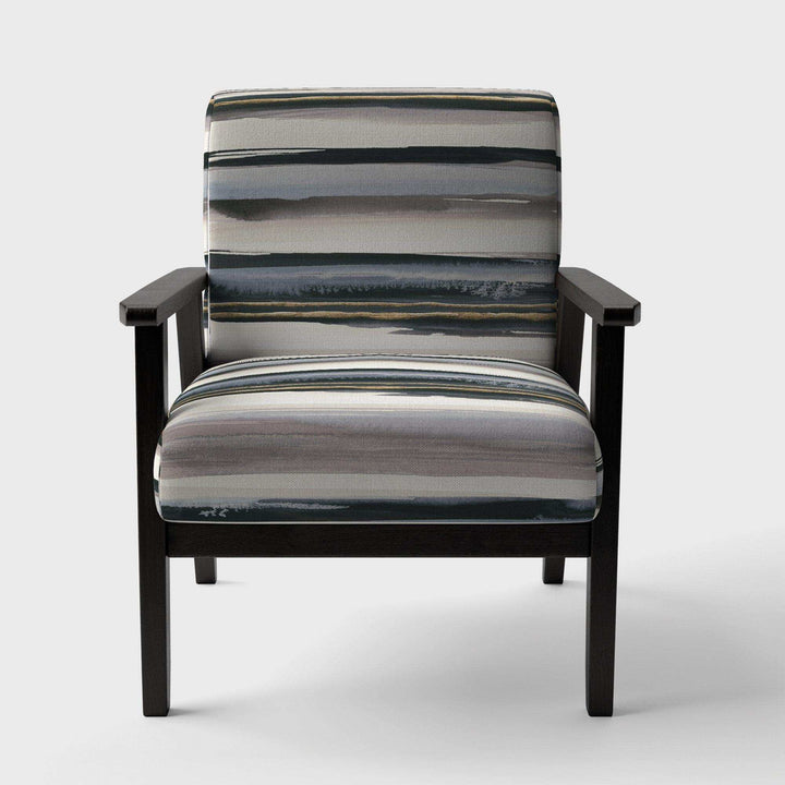 Gold Watercolor Amethyst I Modern Accent Chair