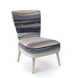 Gold Watercolor Amethyst II Modern Accent Chair