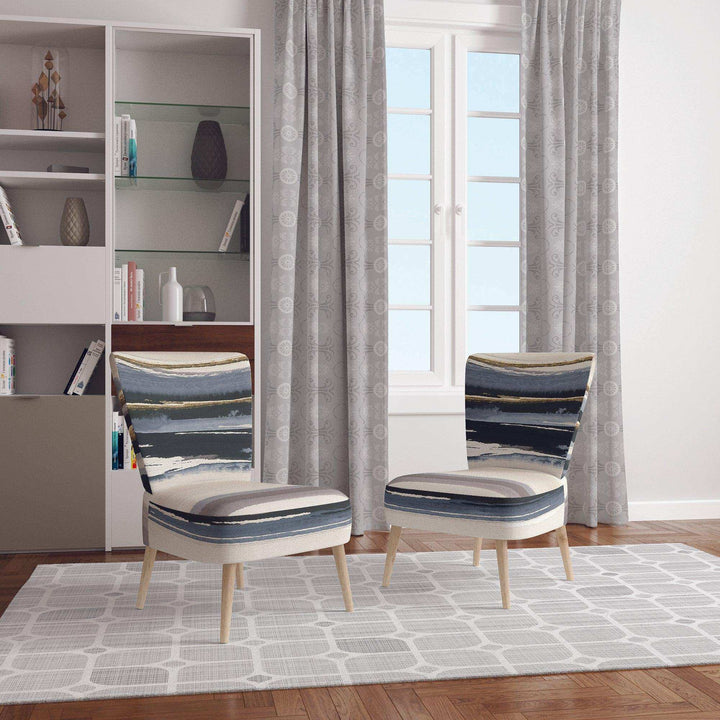 Gold Watercolor Amethyst II Modern Accent Chair