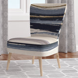 Gold Watercolor Amethyst II Modern Accent Chair