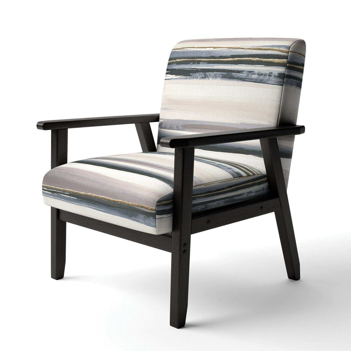 Gold Watercolor Amethyst II Modern Accent Chair
