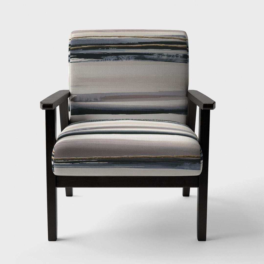 Gold Watercolor Amethyst II Modern Accent Chair