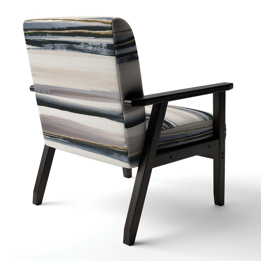 Gold Watercolor Amethyst II Modern Accent Chair