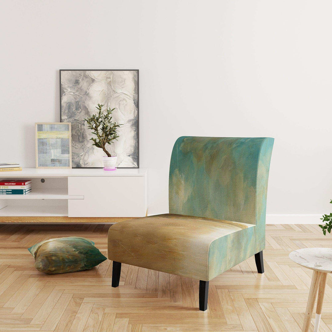 Coastal Pastel Horizon Nautical &amp; Coastal Accent Chair