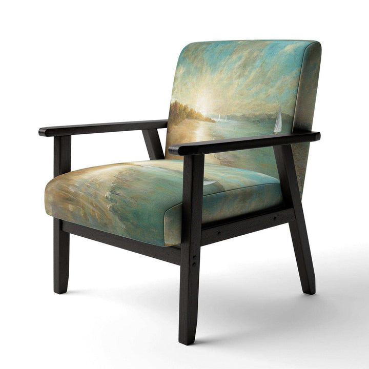 Coastal Pastel Horizon Nautical &amp; Coastal Accent Chair