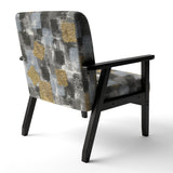 Gold Glamour Squares II Modern Accent Chair