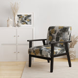 Gold Glamour Squares I Modern Accent Chair