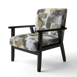 Gold Glamour Squares I Modern Accent Chair
