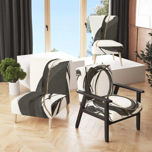Gold Glamour Circle IV Glam Accent Chair