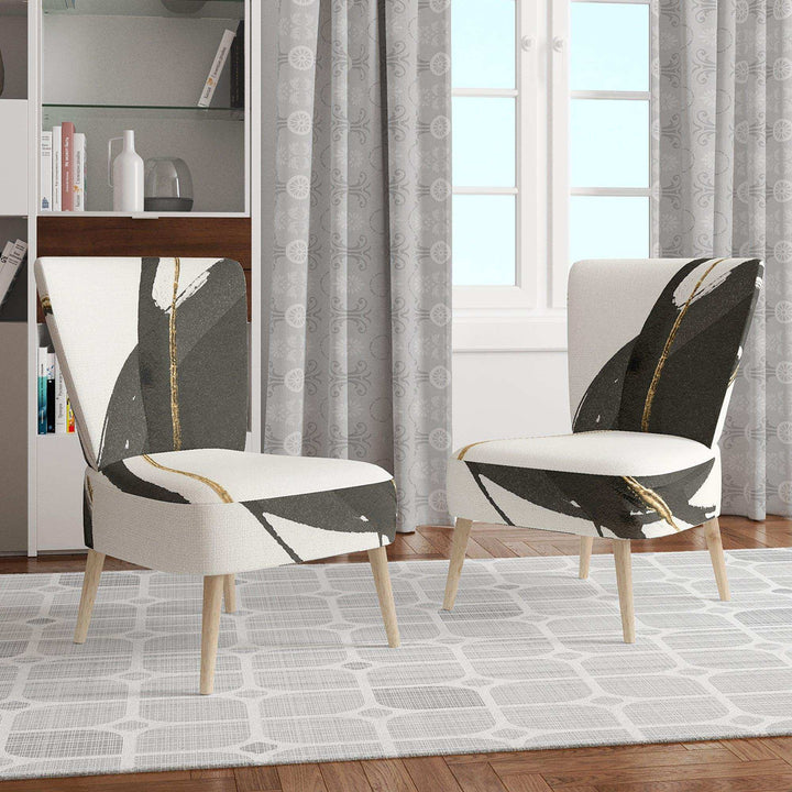 Gold Glamour Circle IV Glam Accent Chair