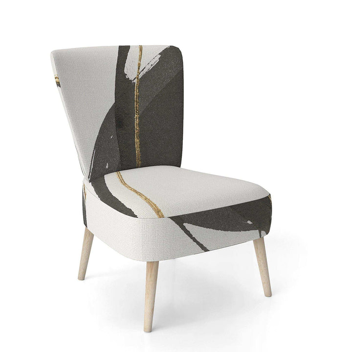 Gold Glamour Circle IV Glam Accent Chair