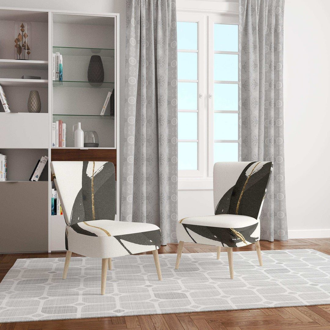 Gold Glamour Circle IV Glam Accent Chair