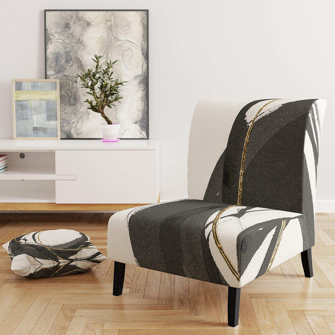 Gold Glamour Circle IV Glam Accent Chair