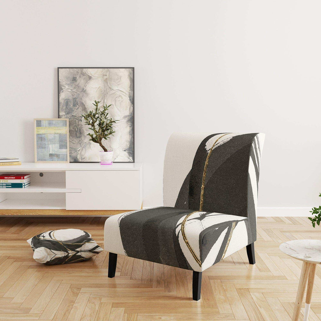 Gold Glamour Circle IV Glam Accent Chair