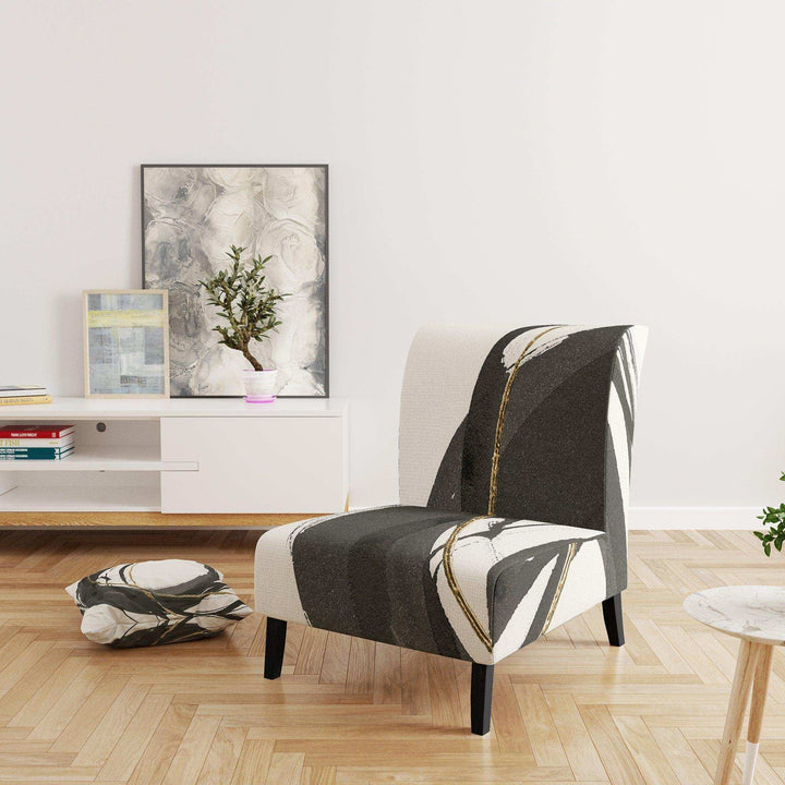 Gold Glamour Circle IV Glam Accent Chair
