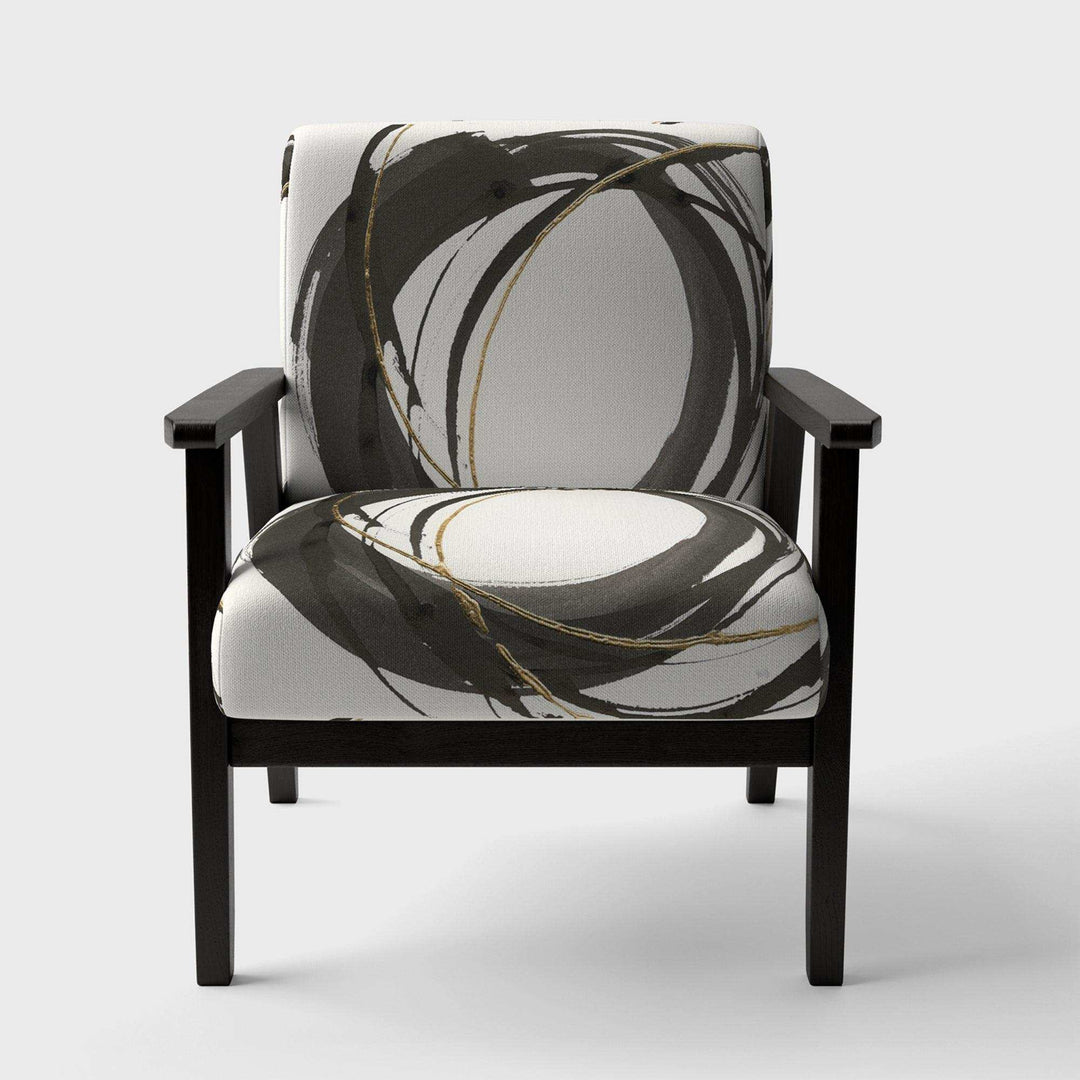 Gold Glamour Circle IV Glam Accent Chair