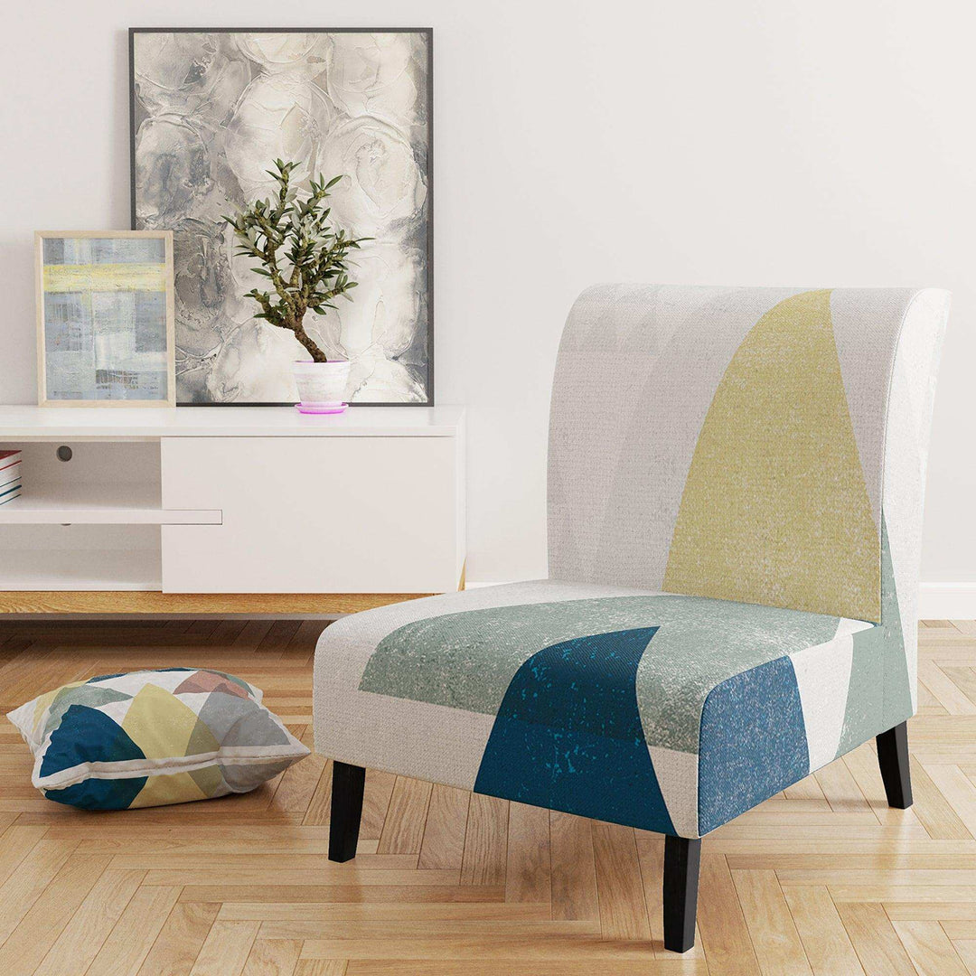 Geometrical Composition Triangles II Modern Accent Chair