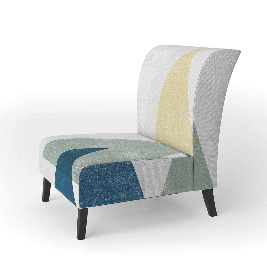 Geometrical Composition Triangles II Modern Accent Chair