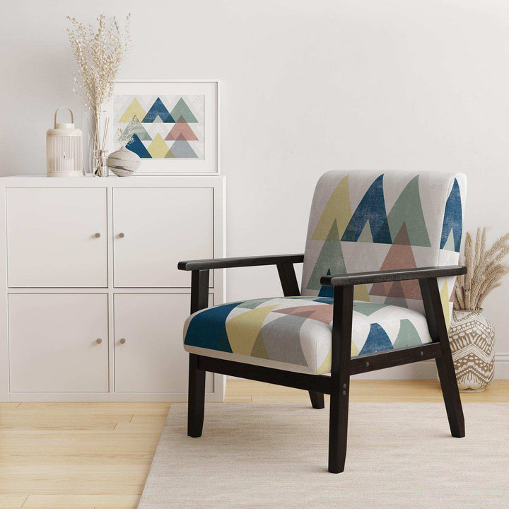 Geometrical Composition Triangles II Modern Accent Chair