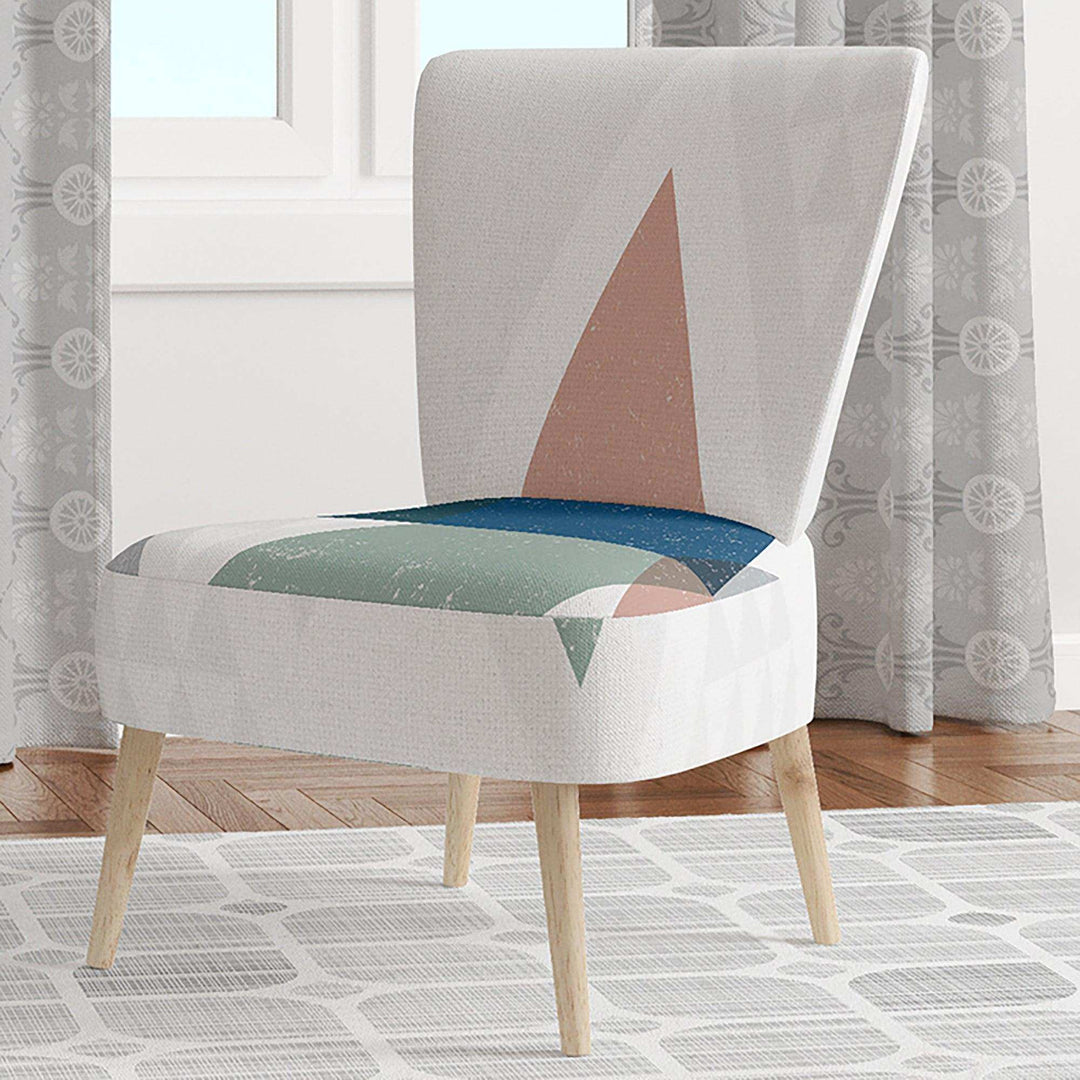 Geometrical Composition Triangles III Modern Accent Chair
