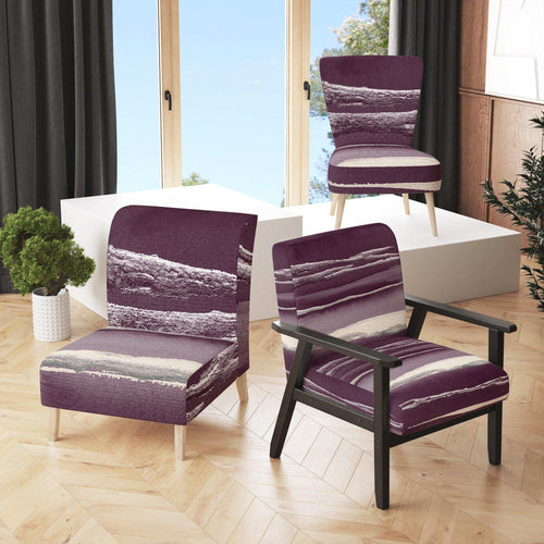 Shabby Watercolor on Purple IV - Shabby Chic Accent Chair