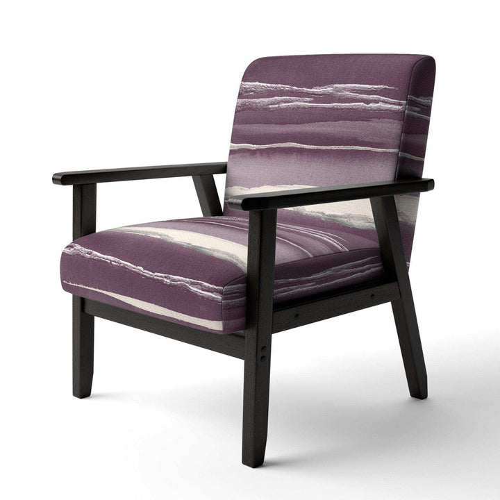 Shabby Watercolor on Purple IV Shabby Chic Accent Chair