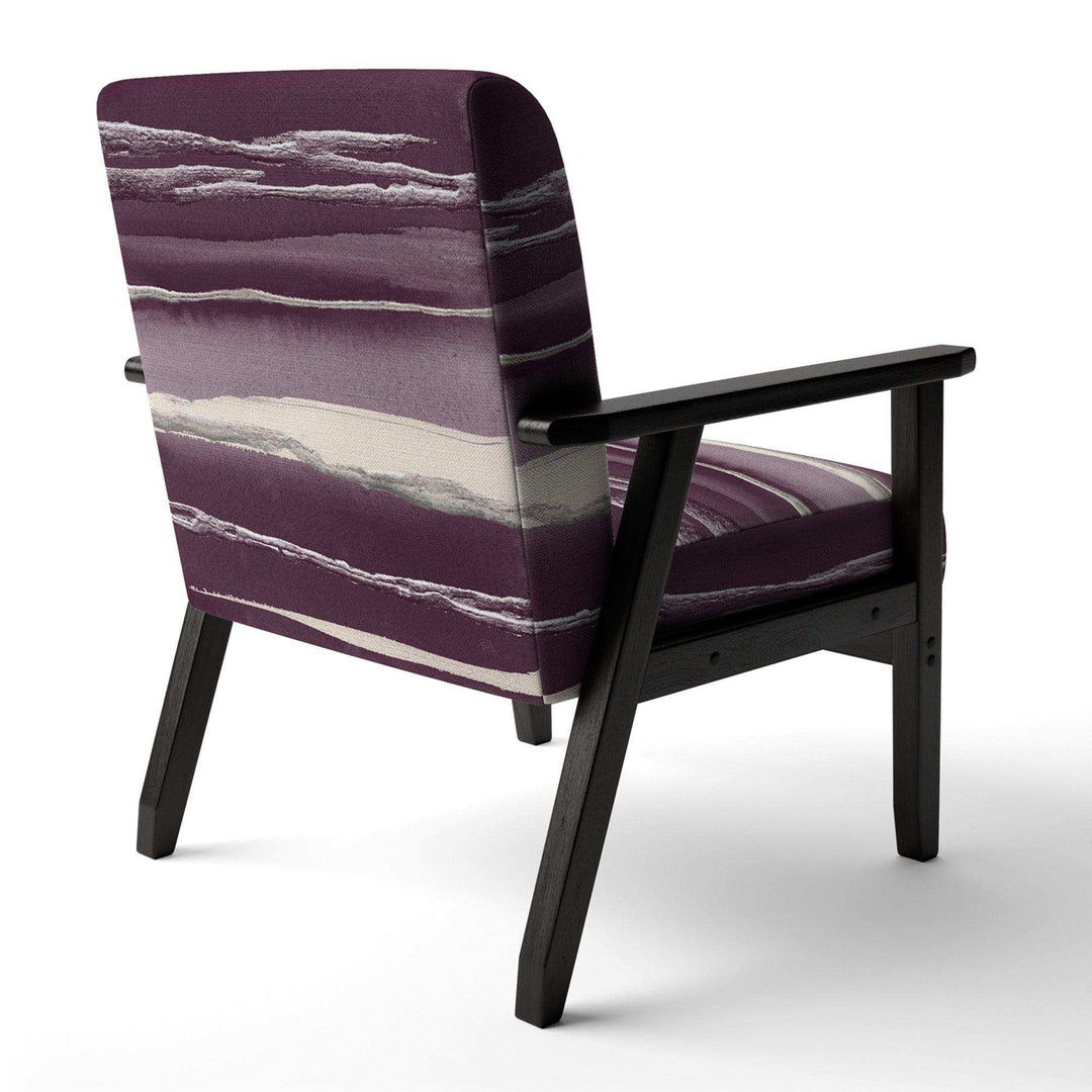 Shabby Watercolor on Purple IV Shabby Chic Accent Chair