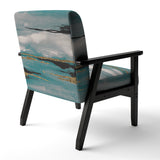 Glam Teal Watercolor I Modern Accent Chair