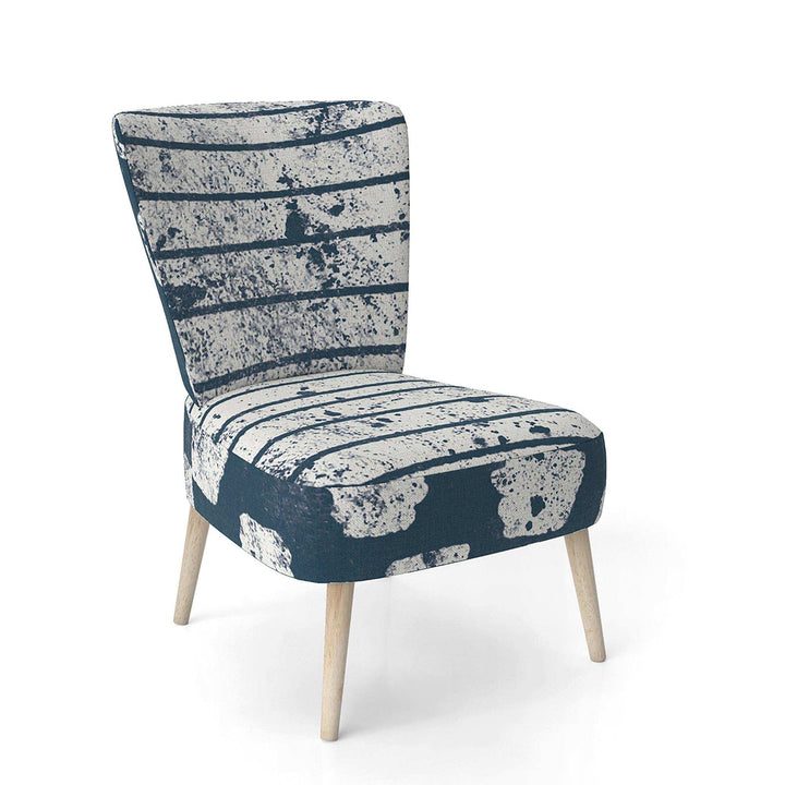 Indigo striples and Tile Modern Accent Chair