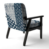 Indigo striples and Tile Modern Accent Chair
