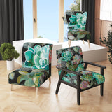 Floral Succulents Traditional Accent Chair